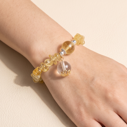 Raw Citrine Chip Breath Bead | The Abundance Collection