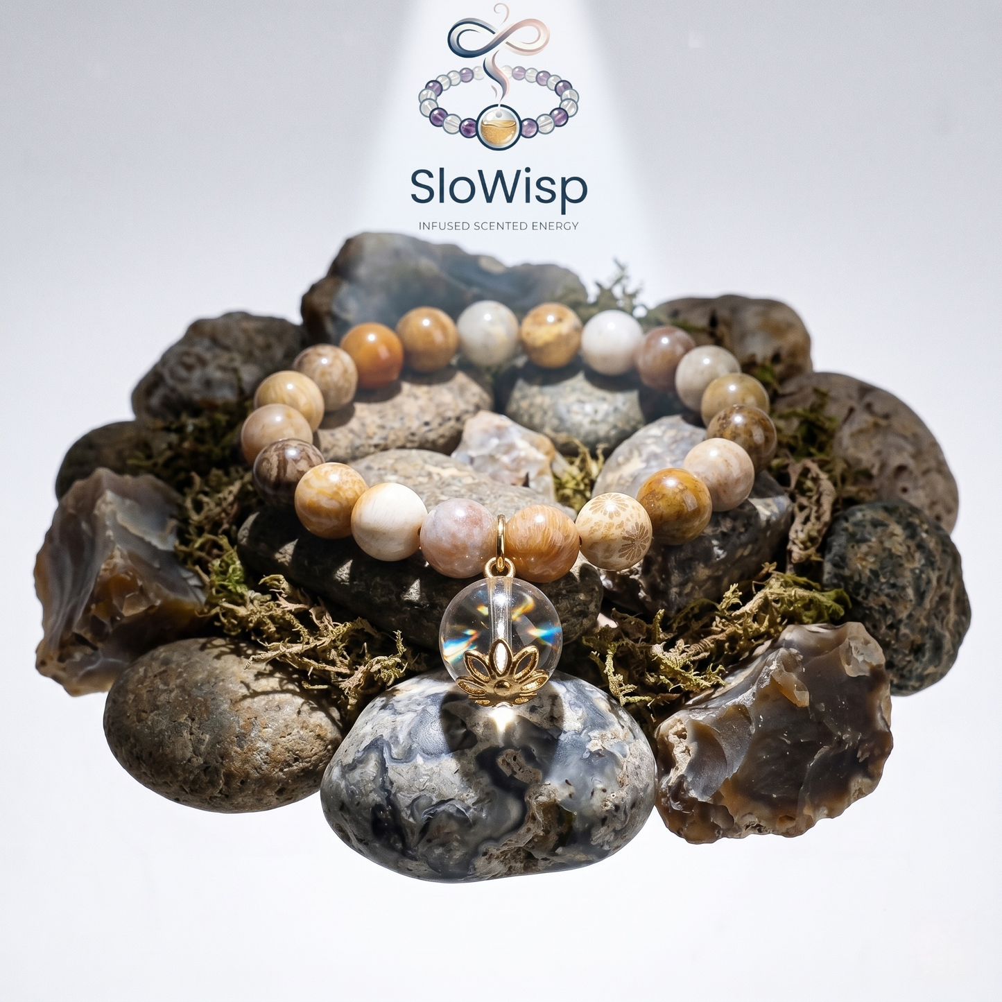 Chrysanthemum Stone Breath Bead | The Serendipity Collection